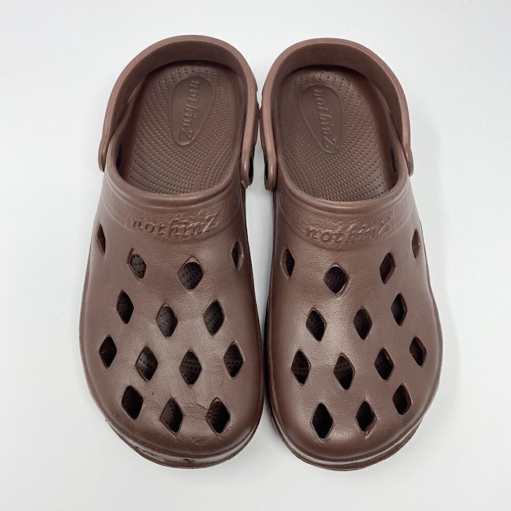 Nothinz Men's Vented Eva Clogs With Swivel Strap. Brown. Size 13 - Picture 2 of 8